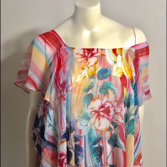 FLOWERED PLEATED SKIRT SUIT - Picture 4 of 8